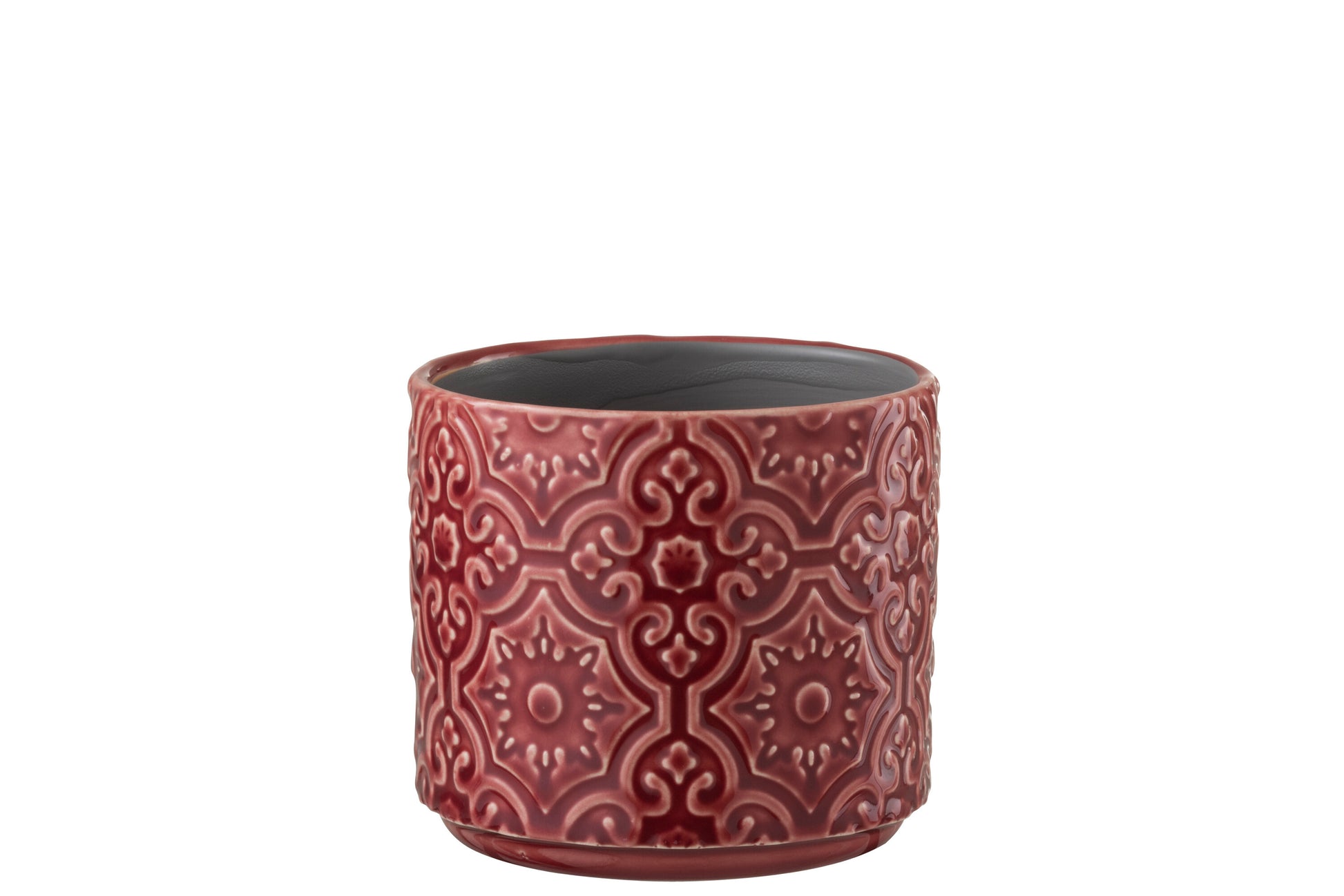 FLOWERPOT ORIENTAL CERAMIC RED SMALL