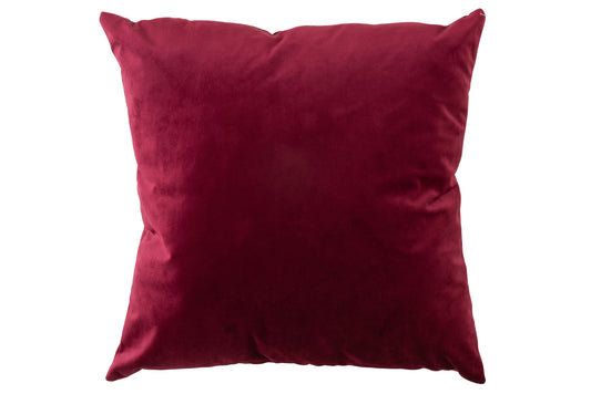 CUSHION SQUARE VELVET RED/BURGUNDY