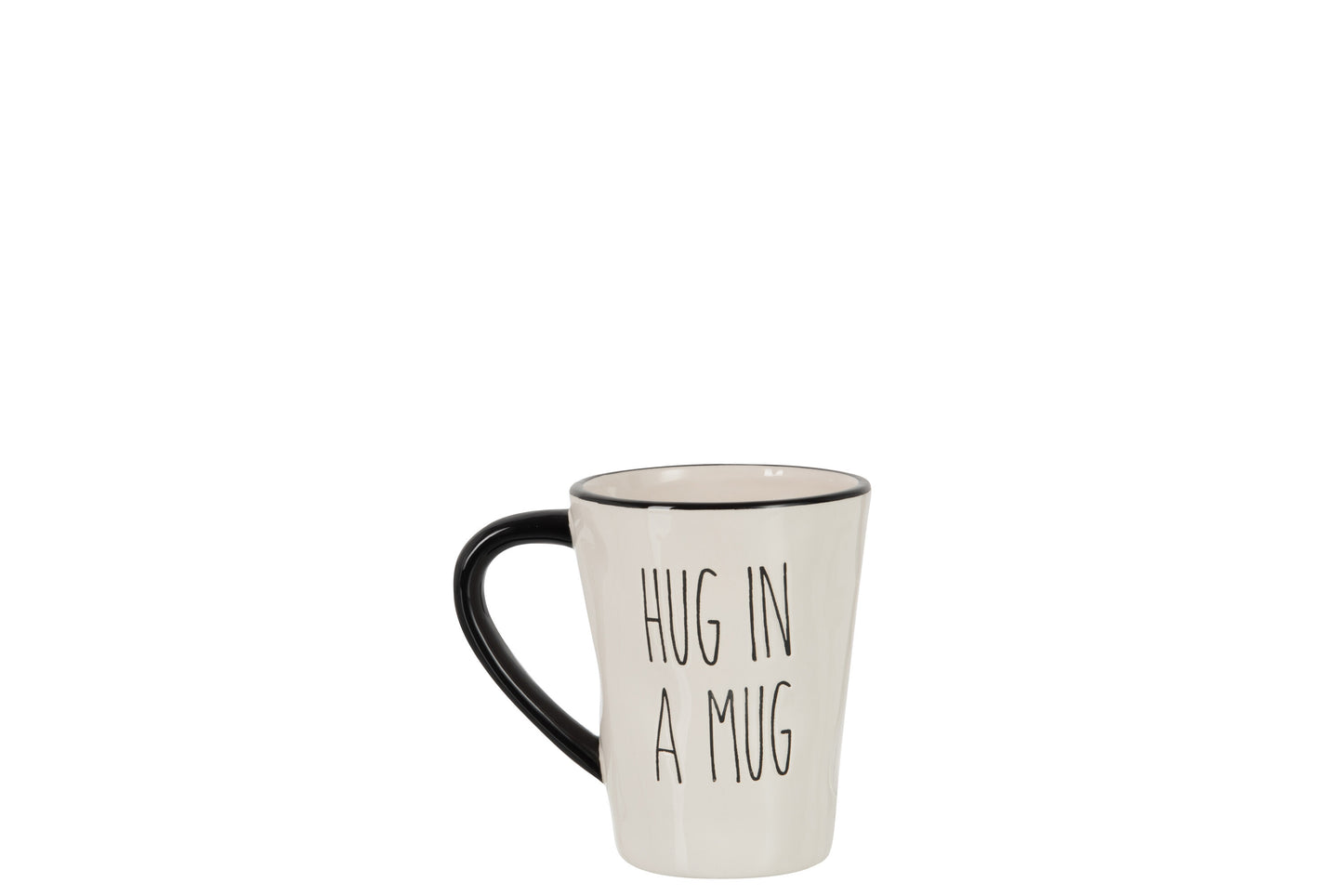 CUP HUG IN MUG CERAMIC BLACK/WHITE