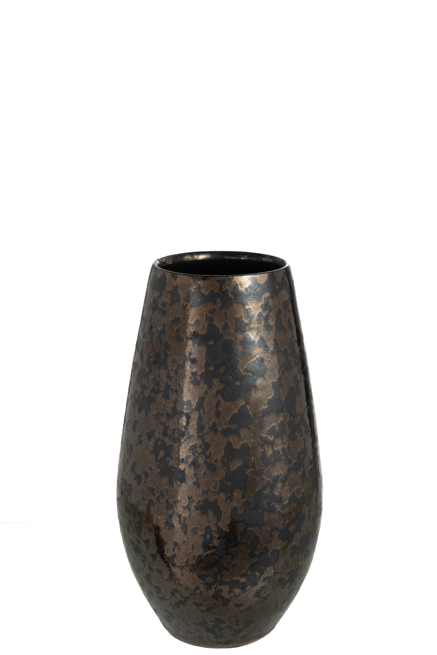 VASE ANTIQUE SMOKEY CERAMIC BLACK SMALL