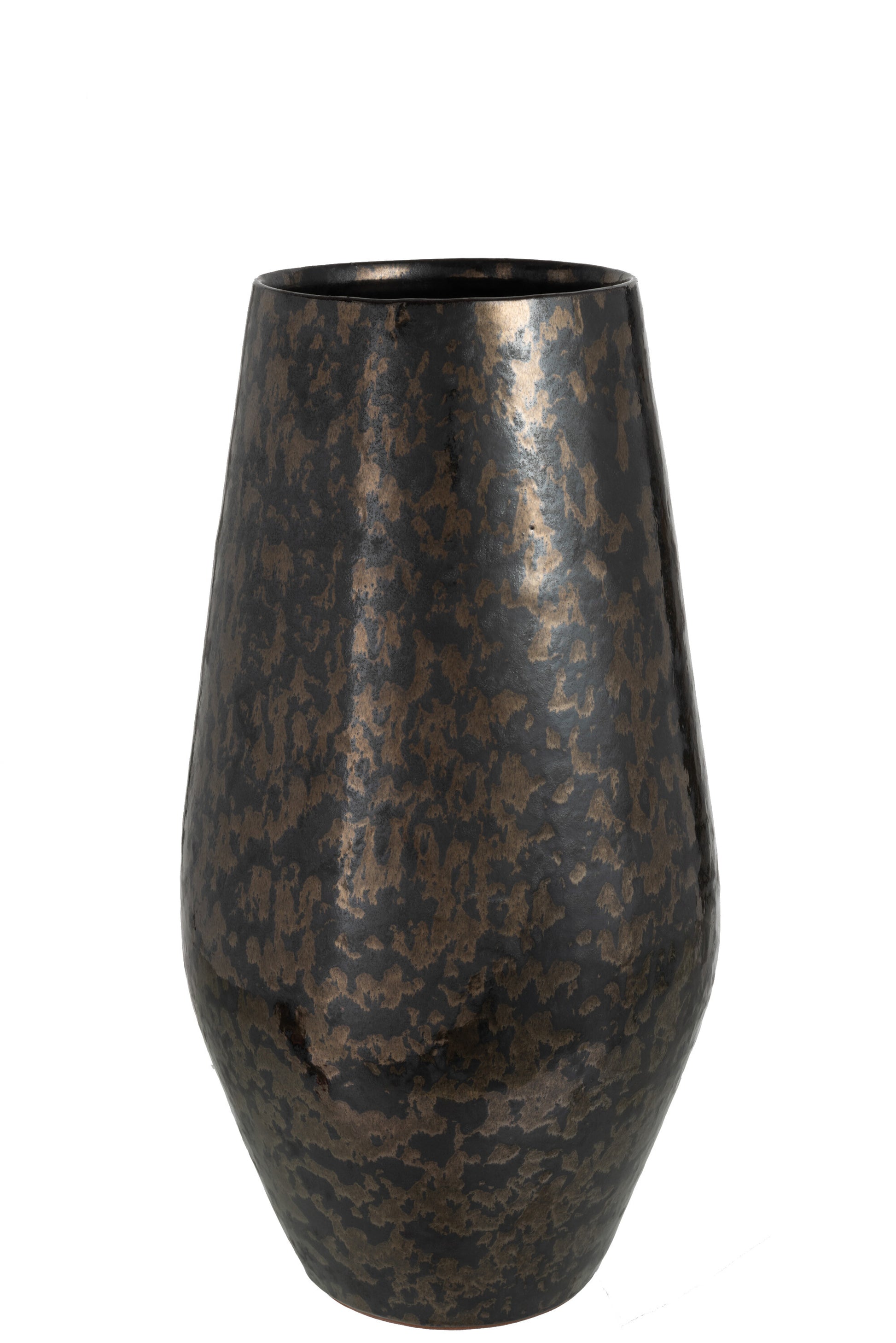 VASE ANTIQUE SMOKEY CERAMIC BLACK LARGE